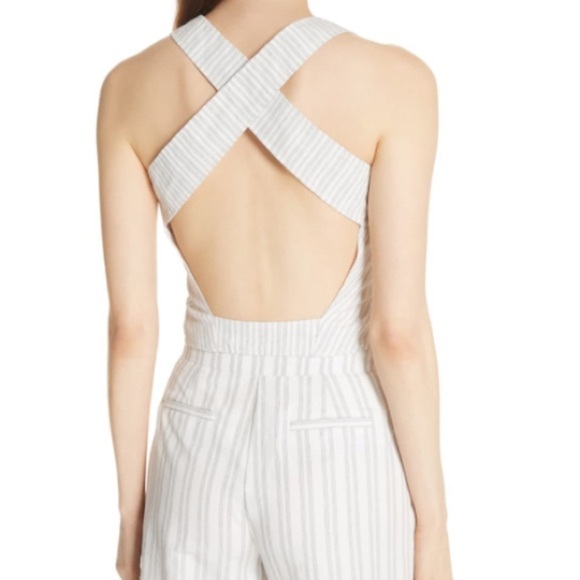 Rebecca Taylor linen stripe top and pants set - Picture 4 of 8